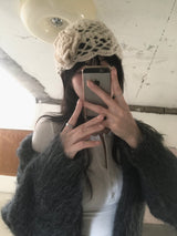 hairy overfit cardigan