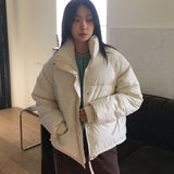 Kiggy Daily Zipper Pocket Oversized Fit Short Padded Jacket