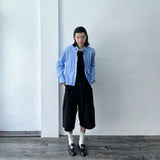 Boxy Cropped Striped Shirt
