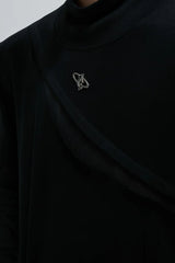 ディコンストラクティドタートルネックベースTシャツ