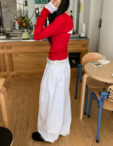 ヴィンツ スリーピンタックバルーンワイドコットンパンツ