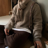 Liu Overfit Wool Mix Round Knit