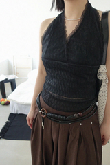 レース ホルタートップ (BEIGE, BLACK 2COLORS!)