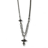 Double Cross Layered Fashion Street Mood Accessory Men's Unisex Necklace for Women