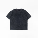 HIERARCHY STUDIOS TYPEWRITER - ウォッシュドブラックスカーオーバーサイズTシャツ