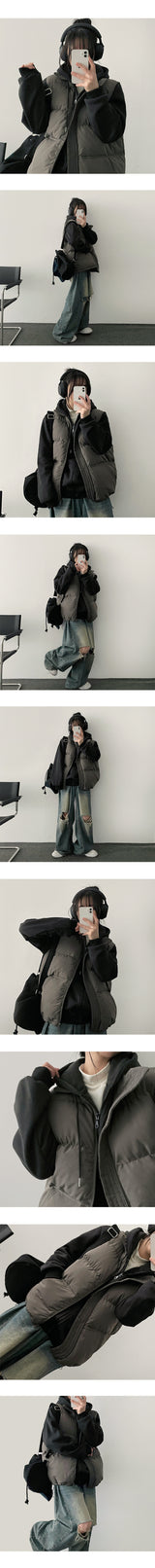 [Short and long 2 versions *Special gift!] Fluff Hooded Zip-Up Jk