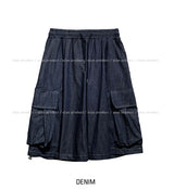 Root Stitch Cargo Bermuda Denim Pants