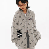 BN Heart Pattern Hood zip-up [2Color]