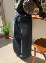 ハイソンバルーンワイドブラッシュデニムパンツ