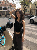 Pure frill blouse_black