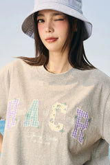 フローラルリラックスエンブロイダードTシャツ