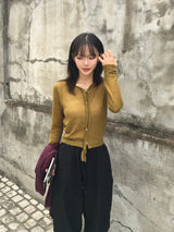 Jane Ribbon Tie Knit Cardigan (4c)