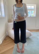 FOLDING CROP CAPRI PANTS (2color)