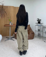 モダン ヴィンテージ ウォッシュド カーゴ パンツ