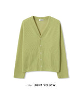 (UNISEX) Knitted V-Neck Cardigan