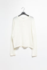 henley neck natural knit(3colors)