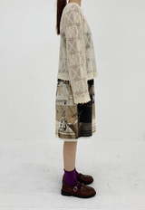 クロシェレースブラウスTシャツ (Beige)