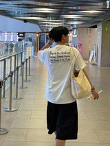 [A-T0225] バックレタリング半袖Tシャツ