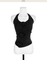 [♡MADE♡] bali corsage on halter top