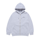24FW アップサイドダウンロゴナッピングズリーフーディージップアップアイボリー