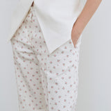 Tailored Flower Pattern Pants