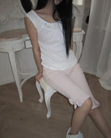 Helty Eyelet Puff Sleeveless Top