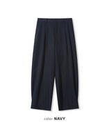(UNISEX) Pintuck Stripe Wide Slacks