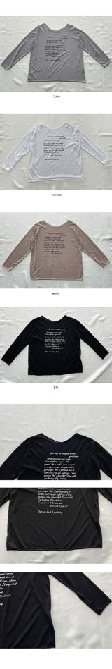 ポールリップネックショルダーシースルーロングスリーブTシャツ