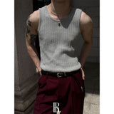 [S/S] High ribbed logo sleeveless(6color)