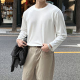 LMN ファインニットラウンド長袖Tシャツ (4 colors)