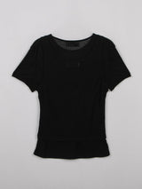 NUBASIC TENCEL HALF T-SHIRT SET BLACK