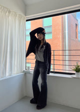 BLACK CAT BOOTS CUT DENIM