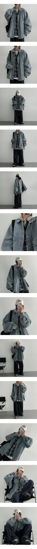 ティキレイヤードフーデッドチェックドシャツ (2 colors)