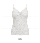 Bubble Lace Shirred Sleeveless
