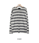 リベットストライプニットTシャツ