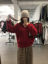 [MD Pick]ウールタッチブラッシュVネックニット (4 Colors)