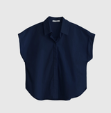 [1,000 Sold] ItU パステルロールアップキャップスリーブ半袖シャツ / 5 Colors