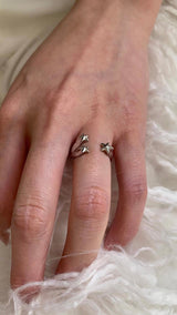 Star piercing open ring SET