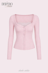 Ria lace layered cardigan long-sleeve  top