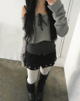Off shoulder button T