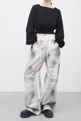 (Unisex) Sharp Wash Pattern Pants