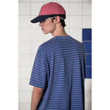 ピグメントストライプTシャツ / BLUE