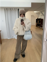 ローツ起毛ワイドニットパンツ(3c)
