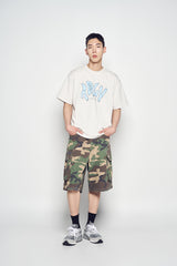 25SS VINTAGE FLOW FONT PIGMENT SHORT SLEEVE T-SHIRT LIGHT GRAY