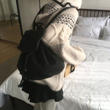 Taple denim cotton bucket backpack