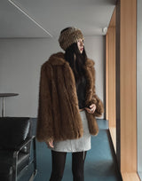 Regina cut half fur coat