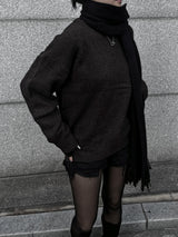 daily basic span round knit (2color)