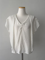Tulip Tie Short Sleeve Blouse