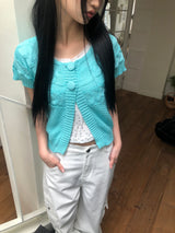 ミクニットショートスリーブカーディガン
