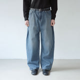diagonal wide denim
